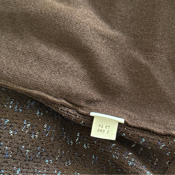 St. John Collection Brown & Blue Santana Knit Tweed Long Line Blazer Size US 4 - Picture 8 of 16